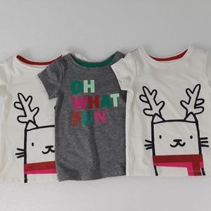 NWT- Bundle of 3 kids Holiday Tee-shirts